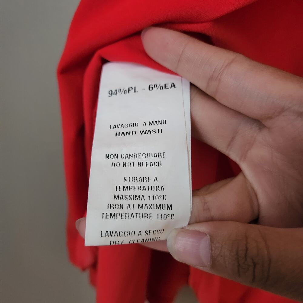 Chopin Roma Red Ruffle Wrap Dress - Picture 5 of 7